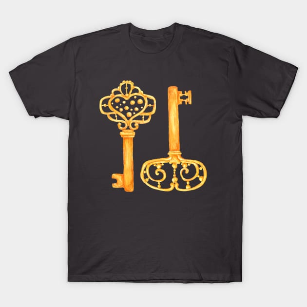 gold keys T-Shirt by lisenok